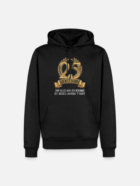 25 jaar werknemer bedrijfsfeest bedrijfsjubileum - Mannen Premium Bio hoodie - zwart