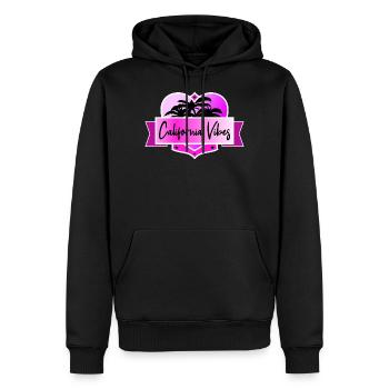 California Vibes - Sweat à capuche Premium bio Homme - noir - Devant - Nico (187cm)