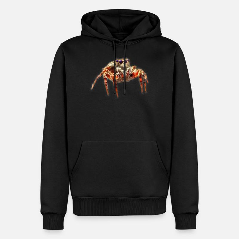 Araignées sauteuses araignées - Sweat à capuche Premium bio Homme - noir