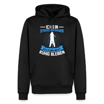 Straßenbauer Straßenwärter Straßenbau - Männer Premium Bio Hoodie - Schwarz - Vorne - Nico (187cm)