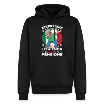 Rentner Rente Ruhestand Pensionato Geschenk - Männer Premium Bio Hoodie - Schwarz - Vorne - Nico (187cm)