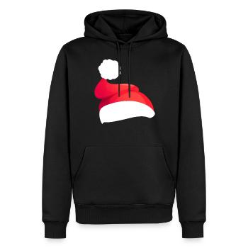 Rote weihnachtsmannmützen - Männer Premium Bio Hoodie - Schwarz - Vorne - Nico (187cm)