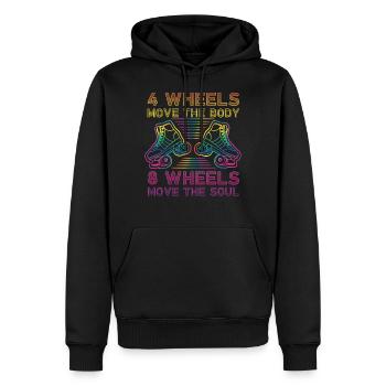 Cool Roller Skating Skate Girl - Sweat à capuche Premium bio Homme - noir - Devant - Nico (187cm)