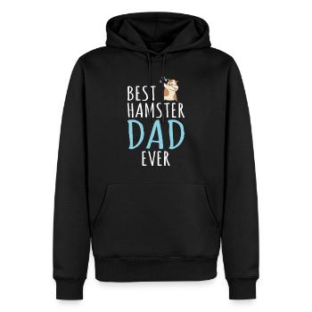 Meilleur Hamster Papa Ever - Sweat à capuche Premium bio Homme - noir - Devant - Nico (187cm)
