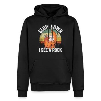 Geologie Faultier Lustig Geologe Geschenk Geologin - Männer Premium Bio Hoodie - Schwarz - Vorne - Nico (187cm)