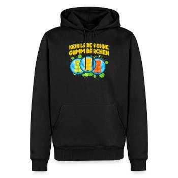 Gummibärchen - Männer Premium Bio Hoodie - Schwarz - Vorne - Nico (187cm)