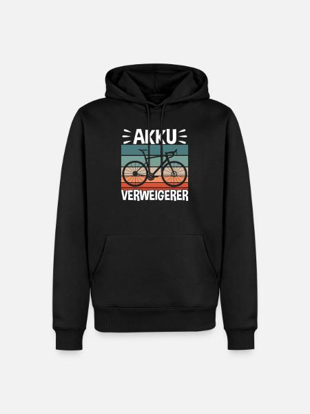 Fahrrad Akku Verweigerer - Männer Premium Bio Hoodie - Schwarz