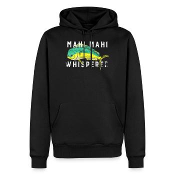 mahi mahi Flüsterer Whisperer - Männer Premium Bio Hoodie - Schwarz - Vorne - Nico (187cm)