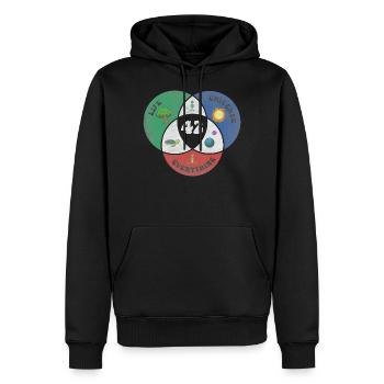 42 est la réponse à la vie, l'univers et le reste - Sweat à capuche Premium bio Homme - noir - Devant - Nico (187cm)