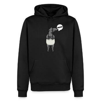 Sturer Tapir - Männer Premium Bio Hoodie - Schwarz - Vorne - Nico (187cm)