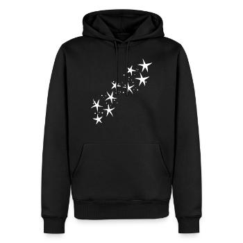 Étoiles - Sweat à capuche Premium bio Homme - noir - Devant - Nico (187cm)