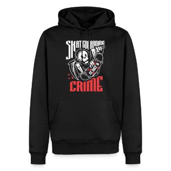 Planche à roulettes - Sweat à capuche Premium bio Homme - noir - Devant - Nico (187cm)