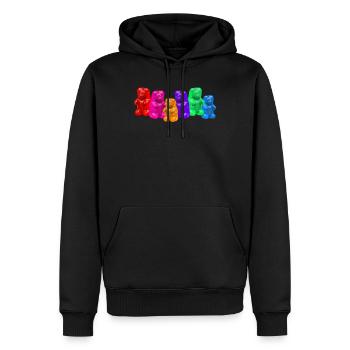 Oursons en caoutchouc - Sweat à capuche Premium bio Homme - noir - Devant - Nico (187cm)