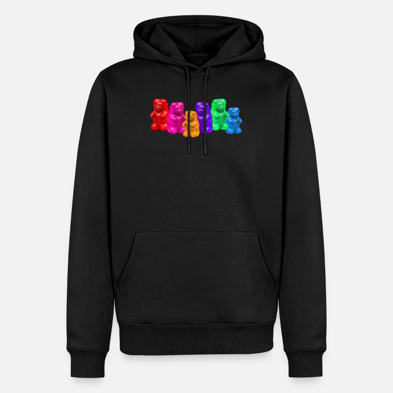 Oursons en caoutchouc - Sweat à capuche Premium bio Homme - noir