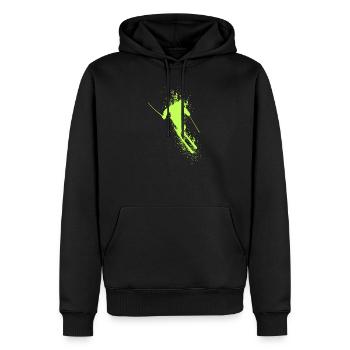 Skiers Skiers Skiing - Men’s Premium Organic Hoodie - black - Front - Nico (187cm)