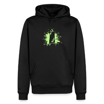 Planchiste Splash - Sweat à capuche Premium bio Homme - noir - Devant - Nico (187cm)