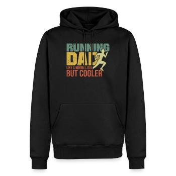 Marathon Running Running Dad - Men’s Premium Organic Hoodie - black - Front - Nico (187cm)