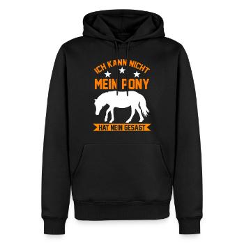 Pony Pferd Pony Ponybesitzer - Männer Premium Bio Hoodie - Schwarz - Vorne - Nico (187cm)