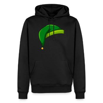Elfe - Fée - Noël - Sweat à capuche Premium bio Homme - noir - Devant - Nico (187cm)