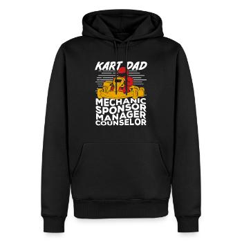 Kart Gokart Racing Papa Coureur Cadeau - Sweat à capuche Premium bio Homme - noir - Devant - Nico (187cm)
