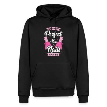 Salon de manucure profession manucure de travail cadeau - Sweat à capuche Premium bio Homme - noir - Devant - Nico (187cm)
