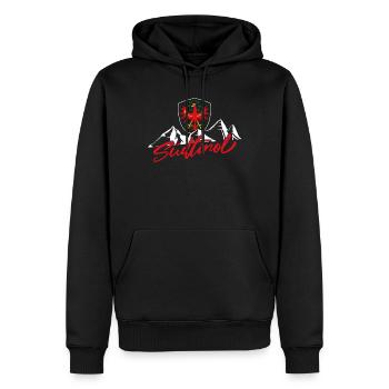 Südtiroler Alpen Wandern Berge Südtirol Region - Männer Premium Bio Hoodie - Schwarz - Vorne - Nico (187cm)
