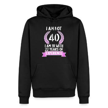 40 ans 40 ans 40 ans 40 ans 40 ans - Sweat à capuche Premium bio Homme - noir - Devant - Nico (187cm)