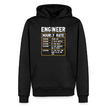 Informatiker | Programmierer Humor Software - Männer Premium Bio Hoodie - Schwarz - Vorne - Nico (187cm)