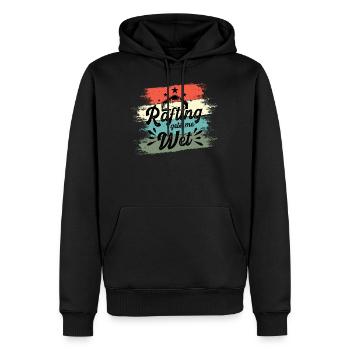 Rafting Funny Rafting gets me wet - Men’s Premium Organic Hoodie - black - Front - Nico (187cm)