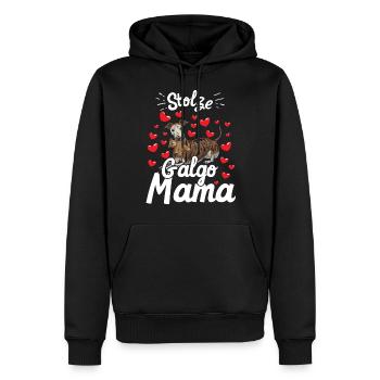 Galgo Espanol Mama - Männer Premium Bio Hoodie - Schwarz - Vorne - Nico (187cm)