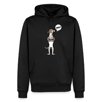 Sturer Whippet Chien Petit lévriers anglais - Sweat à capuche Premium bio Homme - noir - Devant - Nico (187cm)