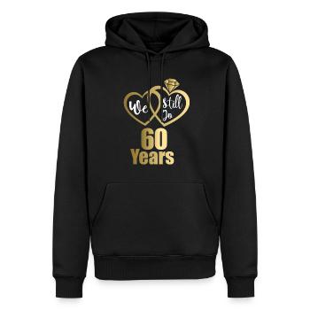 1961 Ehepaare Goldene hochzeit 60. Hochzeitstag - Männer Premium Bio Hoodie - Schwarz - Vorne - Nico (187cm)