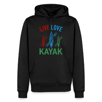 Kayak Kayak Canoë Kayak - Sweat à capuche Premium bio Homme - noir - Devant - Nico (187cm)
