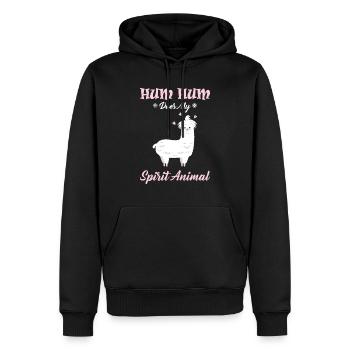 Alpaka Lama Proverbe pour alpaga tours alpagas éleveurs - Sweat à capuche Premium bio Homme - noir - Devant - Nico (187cm)