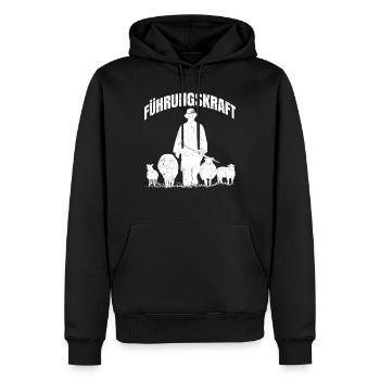 Führungskraft Schäferei Schafe Schafhirte Hirte - Männer Premium Bio Hoodie - Schwarz - Vorne - Nico (187cm)