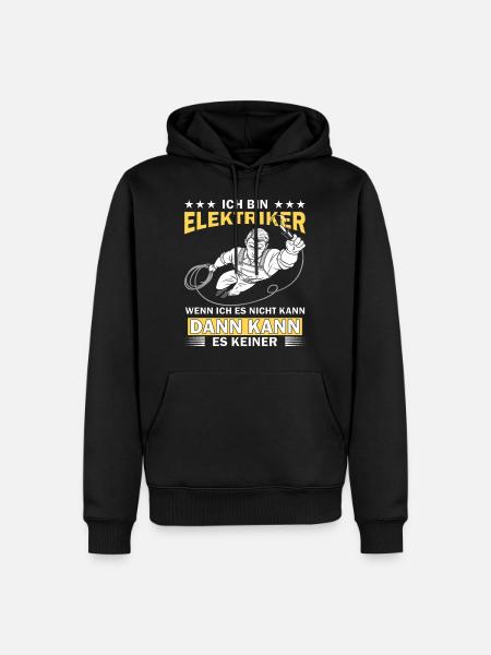 MAN I'M AN ELECTRICIAN - Men’s Premium Organic Hoodie - black