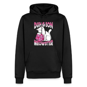 Dungeon Meowster Shirt pour RPG Gamer - Sweat à capuche Premium bio Homme - noir - Devant - Nico (187cm)