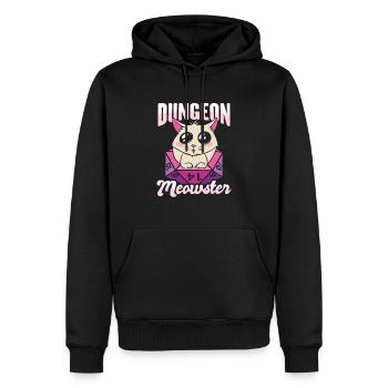 Dungeon Meowster Shirt pour RPG Gamer - Sweat à capuche Premium bio Homme - noir - Devant - Nico (187cm)