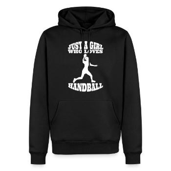 Handball Mädchen Frauenhandball Damen Handballerin - Männer Premium Bio Hoodie - Schwarz - Vorne - Nico (187cm)
