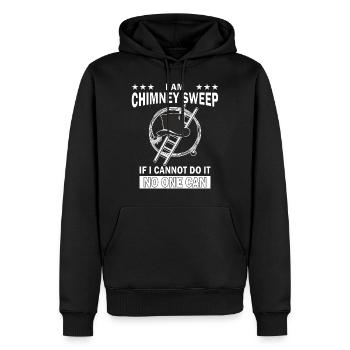 I AM CHIMNEY SWEEP - Sweat à capuche Premium bio Homme - noir - Devant - Nico (187cm)