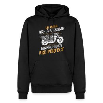 Classic Motorcycle Biker - Sweat à capuche Premium bio Homme - noir - Devant - Nico (187cm)