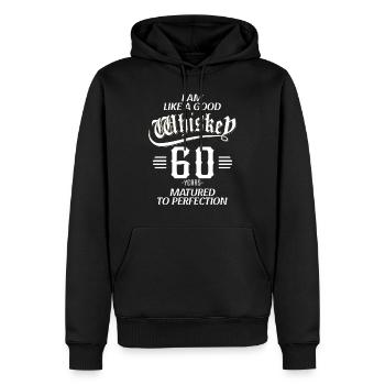 60. Geburtstag 60 Jahre Ich bin wie guter Whisky - Männer Premium Bio Hoodie - Schwarz - Vorne - Nico (187cm)