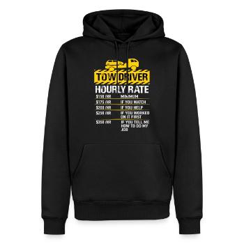 Dépanneur conducteur dépanneur dépanneur - Sweat à capuche Premium bio Homme - noir - Devant - Nico (187cm)