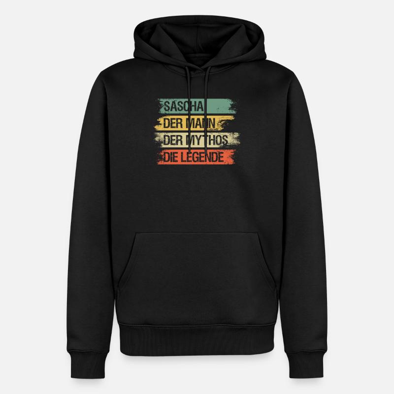 Sascha - Männer Premium Bio Hoodie - Schwarz