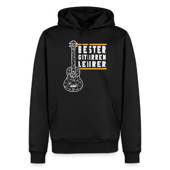 Bester Gitarrenlehrer Musiklehrer Gitarre Musik - Männer Premium Bio Hoodie - Schwarz - Vorne - Nico (187cm)