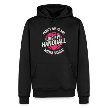 Handball Mama HandballEr Maman Maman Cadeau - Sweat à capuche Premium bio Homme - noir - Devant - Nico (187cm)