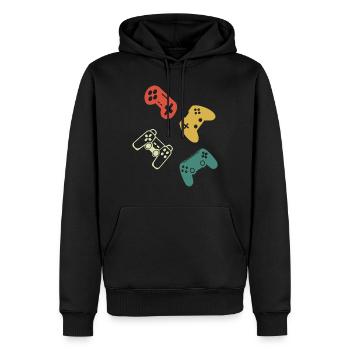 Gamer Controller Gaming Player - Video Games - Männer Premium Bio Hoodie - Schwarz - Vorne - Nico (187cm)