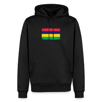 Mauritius Herzschlag Flagge Vintage Mauritius - Männer Premium Bio Hoodie - Schwarz - Vorne - Nico (187cm)
