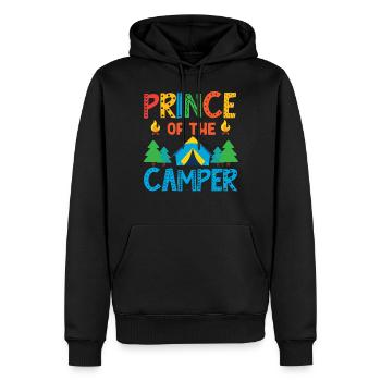 Camping Family Tent Cute Prince Of - Sweat à capuche Premium bio Homme - noir - Devant - Nico (187cm)