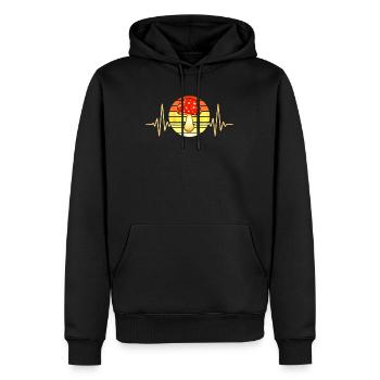 Champignons collecteurs de champignons pulsion cadeau - Sweat à capuche Premium bio Homme - noir - Devant - Nico (187cm)